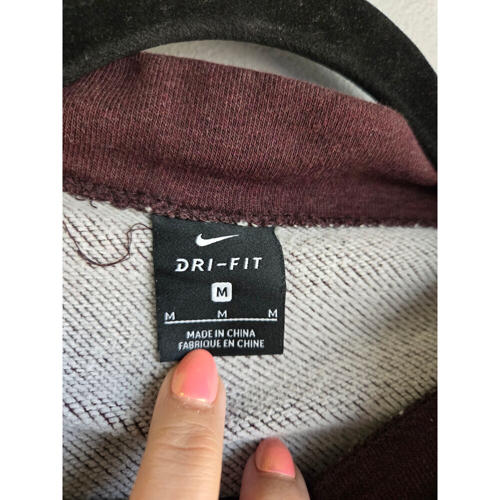 Nike Dri-FIT Get Fit Maroon Funnel Neck Training Sweatshirt Size M - Picture 5 of 9